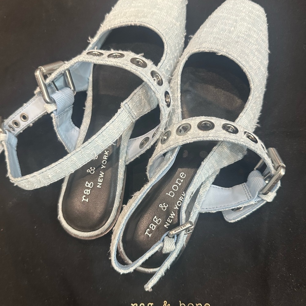 rag & bone Black Moto Astra Slingback Flats - Picture 3 of 5